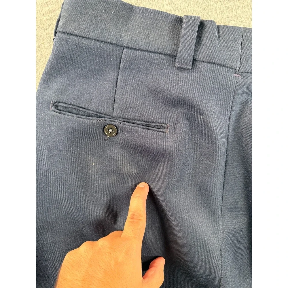 Vintage 1970s Panatela Levis Flare Leg Hippie Pants Disco High Waist 30x29 Blue